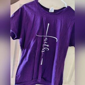 New "Faith" Graphic Tee, Snug Xl